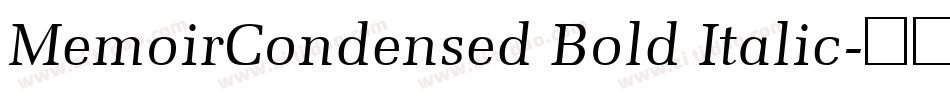 MemoirCondensed Bold Italic字体转换